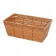 Cesto 33cm por 25cm Rattan Sintético Retangular Claro Grande Multiuso
